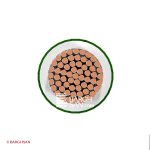 سیم سیلیکونی نسوز دو روکش بافت سایز 4 یاقوت زاویه رو به رو