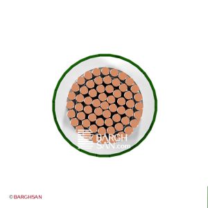 سیم سیلیکونی نسوز دو روکش بافت سایز 4 یاقوت زاویه رو به رو