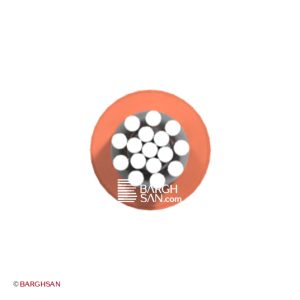 سیم سیلیکونی نسوز سایز 0.5 یاقوت از زاویه رو به رو