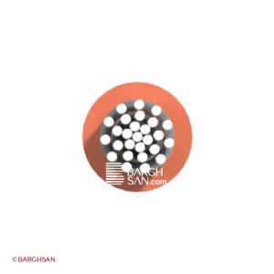 سیم سیلیکونی نسوز سایز 0.75 یاقوت از زاویه رو به رو