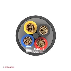 کابل برق افشان 4*35 افشارنژاد خراسان از زاویه روبرو