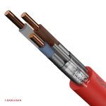 کابل مقاوم در برابر آتش 3 در 1.5 یاقوت سه بعدی