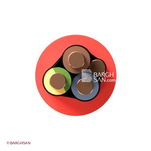 کابل مقاوم در برابر آتش 3 در 1.5 یاقوت از زاویه روبرو