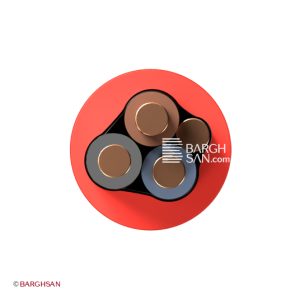 کابل مقاوم در برابر آتش 3 در 1.5 یاقوت زاویه رو به رو
