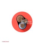 کابل مقاوم در برابر آتش نیمه افشان 2 در 1.5 به علاوه 1.5 یاقوت از زاویه روبرو