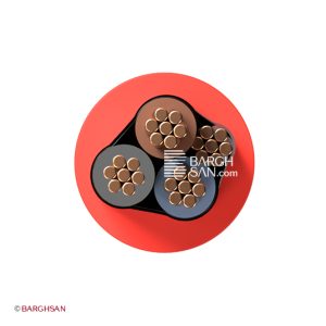 کابل مقاوم در برابر آتش نیمه افشان 3 در 1.5 به علاوه 1.5 یاقوت زاویه رو به رو