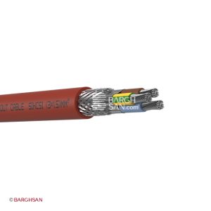 کابل مقاوم در برابر حرارت افشان شیلددار 3 در 1.5 یاقوت