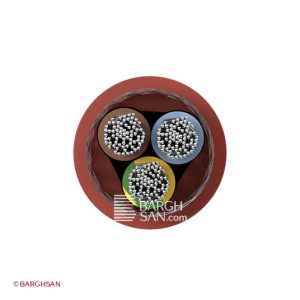 کابل مقاوم در برابر حرارت افشان شیلددار 3 در 1.5 یاقوت از زاویه رو به رو