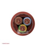 کابل مقاوم در برابر حرارت افشان شیلددار 3 در 1.5 یاقوت زاویه رو به رو