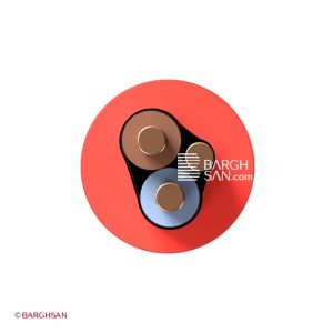 کابل مقاوم در برابر آتش 2 در 1.5 یاقوت از زاویه روبرو