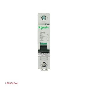 کلید مینیاتوری تک پل 10 آمپر کلاس B اشنایدر زاویه رو به رو