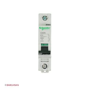 کلید مینیاتوری تک پل 16 آمپر کلاس B اشنایدر زاویه رو به رو