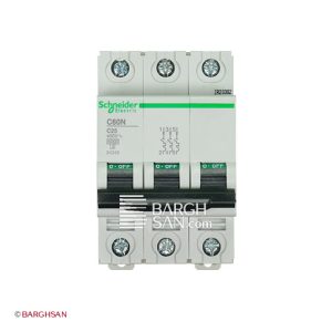 کلید مینیاتوری 3 پل 25آمپر اشنایدر سری multi9 زاویه رو به رو