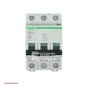 کلید مینیاتوری 3 پل 2 آمپر اشنایدر سری multi9 زاویه رو به رو