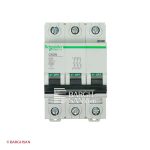 کلید مینیاتوری 3 پل 2 آمپر اشنایدر سری multi9 زاویه رو به رو