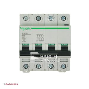 کلید مینیاتوری 4 پل 32 آمپر اشنایدر سری multi9 زاویه رو به رو