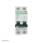 کلید مینیاتوری دو پل 6 آمپر کلاس C سری Multi9 از زاویه رو به رو