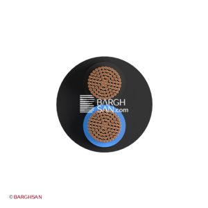 کابل افشان دو رشته 6 سیمیا از زاویه رو به رو