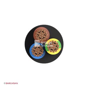 کابل افشان سه رشته 0.5 سیمیا از زاویه رو به رو