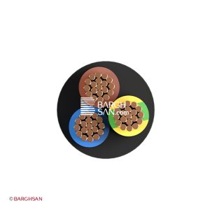 کابل افشان سه رشته 0.75 سیمیا از زاویه رو به رو