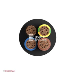 کابل افشان چهار رشته 1.5 سیمیا از زاویه رو به رو