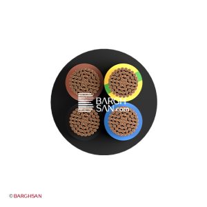 کابل افشان چهار رشته 4 سیمیا از زاویه رو به رو