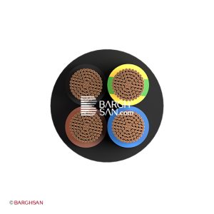 کابل افشان چهار رشته 6 سیمیا از زاویه رو به رو