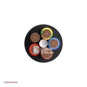 کابل افشان پنج رشته 0.75 سیمیا از زاویه رو به رو