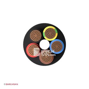 کابل افشان پنج رشته 2.5 سیمیا از زاویه رو به رو
