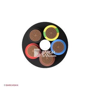 کابل افشان پنج رشته 6 سیمیا از زاویه رو به رو