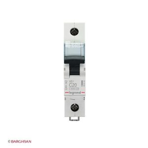 کلید مینیاتوری تک پل 20 آمپر کلاس C لگراند زاویه رو به رو