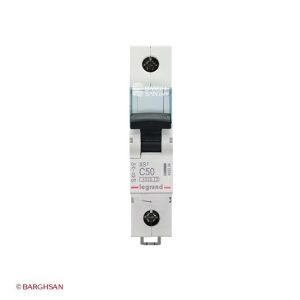 کلید مینیاتوری تک پل 50 آمپر کلاس C لگراند زاویه رو به رو