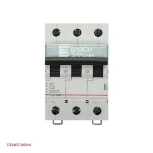 کلید مینیاتوری 3 پل 4 آمپر کلاس C لگراند زاویه رو به رو