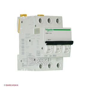 فیوز مینیاتوری سه پل 50 آمپر کلاس C اشنایدر سری Acti9