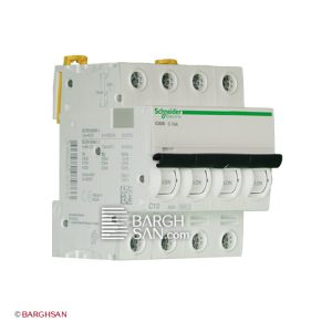 فیوز مینیاتوری 4 پل 10 آمپر کلاس C سری acti9 اشنایدر