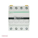 فیوز مینیاتوری 4 پل 10 آمپر کلاس C سری acti9 اشنایدر زاویه رو به رو