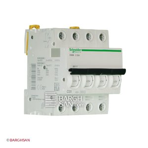 فیوز مینیاتوری 4 پل 25 آمپر کلاس C سری acti9 اشنایدر