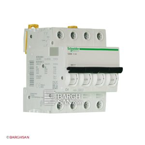 فیوز مینیاتوری 4 پل 4 آمپر کلاس C سری acti9 اشنایدر