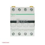 فیوز مینیاتوری 4 پل 4 آمپر کلاس C سری acti9 اشنایدر زاویه رو به رو