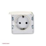 مغزی پریز برق سفید ضد آب پلکسو لگراند 069639 از زاویه رو به رو