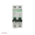 فیوز مینیاتوری دو پل 10 آمپر کلاس B اشنایدر سری multi9 زاویه رو به رو