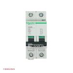 فیوز مینیاتوری دو پل 25 آمپر کلاس c اشنایدر سری multi9 زاویه رو به رو