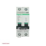 فیوز مینیاتوری دو پل 2 آمپر کلاس c اشنایدر سری multi9 زاویه رو به رو