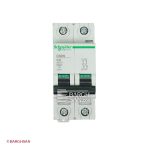 فیوز مینیاتوری دو پل 40 آمپر کلاس c اشنایدر سری multi9 زاویه رو به رو