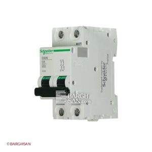 فیوز مینیاتوری دو پل 50 آمپر کلاس c اشنایدر سری multi9