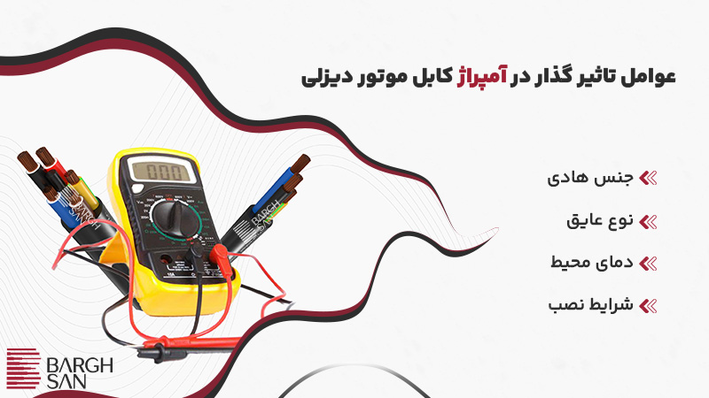 عوامل تاثیر گذار در آمپراژ کابل موتور دیزلی