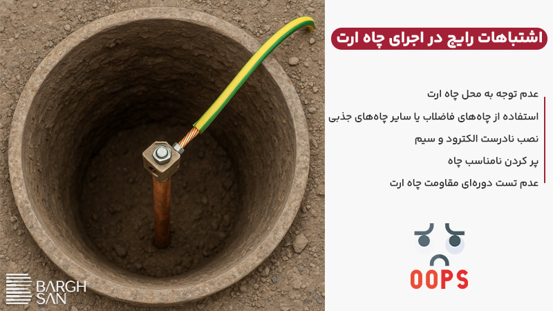 اشتباهات اجرای چاه ارت