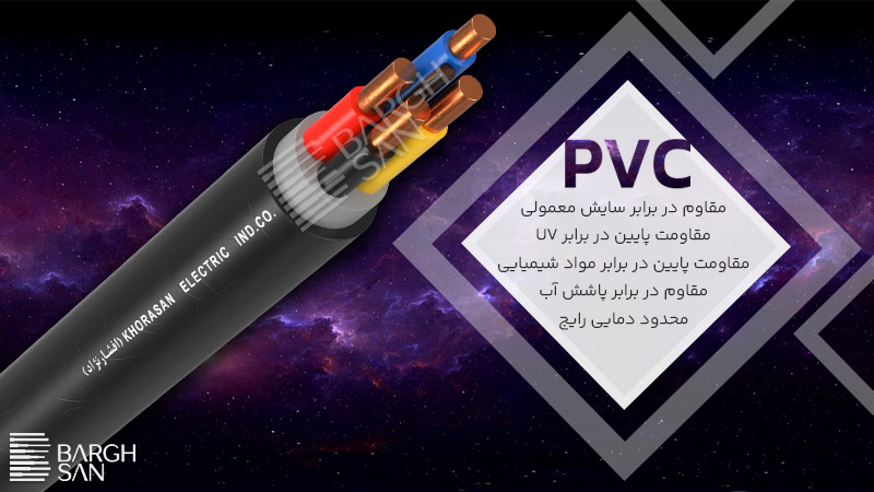 ویژگی های عایق و روکش PVC در کابل