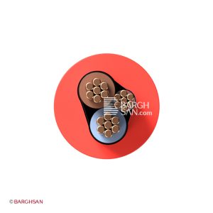 کابل مقاوم در برابر آتش 3 در 2.5 یاقوت زاویه رو به رو