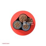 کابل مقاوم در برابر آتش نیمه افشان 3 در 2.5 به علاوه 2.5 یاقوت زاویه رو به رو